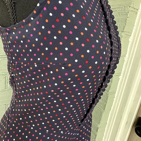Talbots Navy, Multicolor Dot Dress - Picture 3 of 11